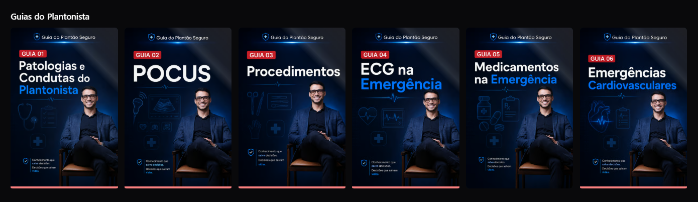 Coleção completa com os seis Guias do Plantonista